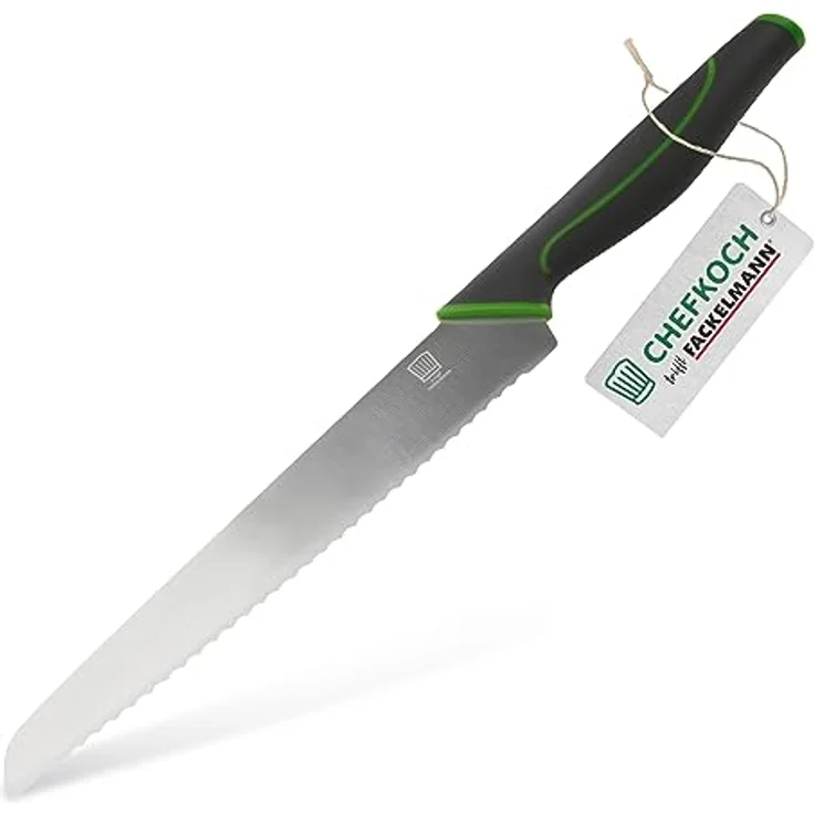 Chefkoch trifft Fackelmann Brotmesser Messer zum mühelosen Schneiden von Brot & hartschaligem Obst & Gemüse – Bild 2