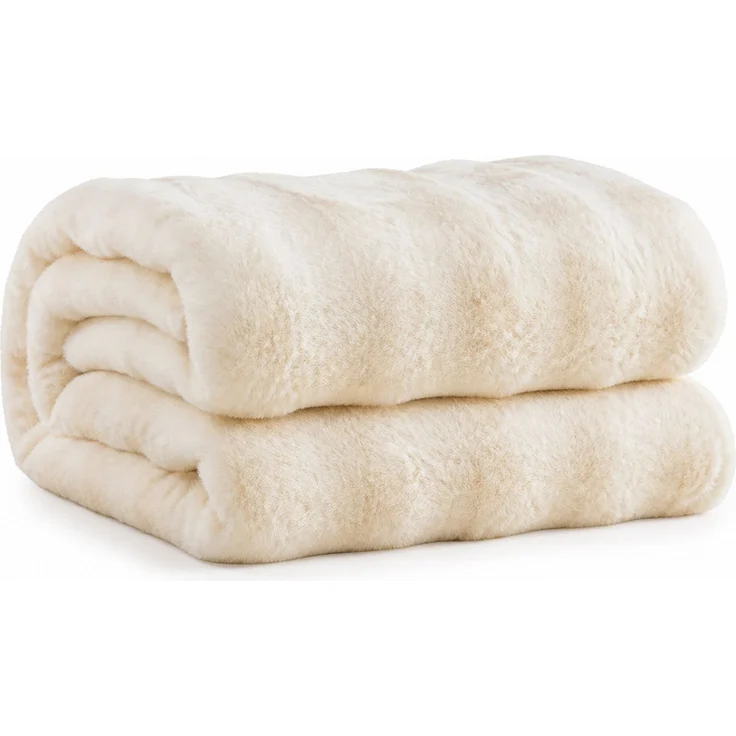 Flanell-Kuscheldecke extra warm Weiß 2 x 2.3 m – Bild 1