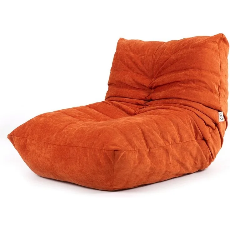 icon Sessel Schwammsofa Raupensitzsack Relaxsessel XXL aus Chenille "Enzo", Schaumstoff Füllung, für Wohnzimmer, für Schlafzimmer