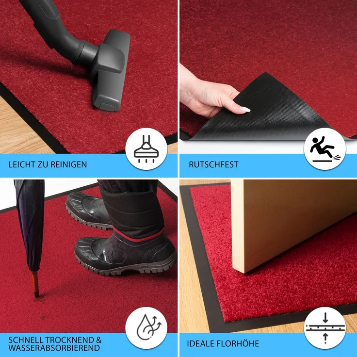 Furni24 Fußmatte - Rot, 40 x 60 cm – Bild 8