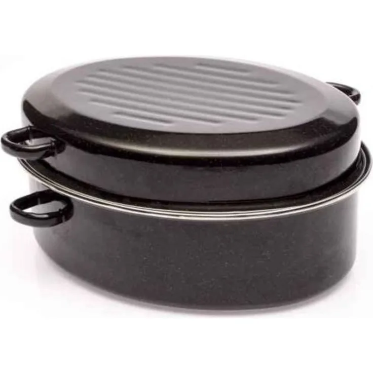Bräter emailliert mit Edelstahlrand, geeignet für alle Herdarten inkl. Induktion - 42 cm