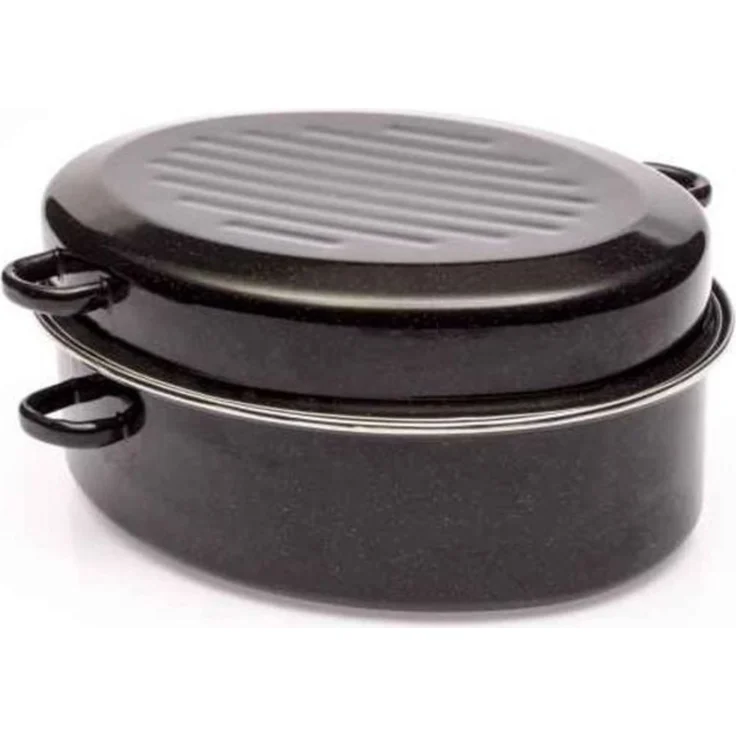 Bräter emailliert mit Edelstahlrand, geeignet für alle Herdarten inkl. Induktion - 42 cm