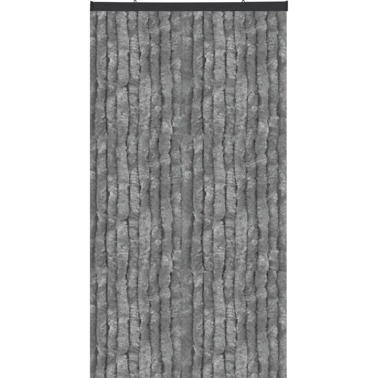 Flauschvorhang in Sondergröße - Türvorhang Breite: 140cm - Länge: 300cm, Dunkelgrau