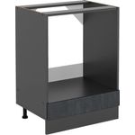 Herdumbauschrank R-Line Schwarz Beton 60 cm ohne Arbeitsplatte Vicco