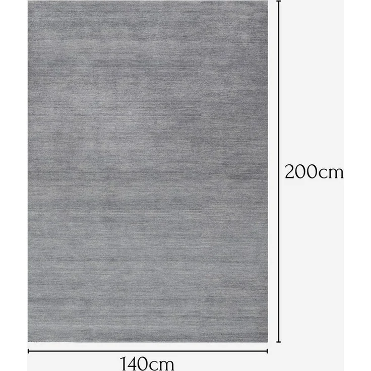 Wohnando Teppich MY-RUG Devi, Handloom Wollteppich 200x140 cm, rechteckig, Höhe: 12 mm, handgewebter Teppich, meliert, reine Schurwolle, Natürliches Design – Bild 2