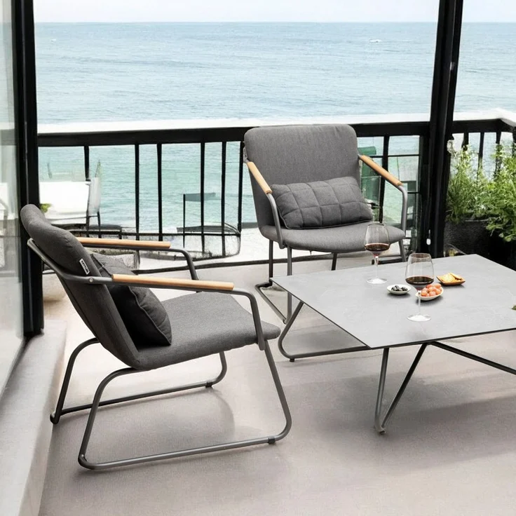 Kettler 2er Set GENTLE Lounge Sessel 0107608-7770 Anthrazit – Bild 2