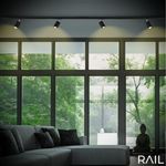 Briloner Leuchten Schienensystem-Sets RAIL, ohne Leuchtmittel, Schienensystem Rail 1,5 m Schwarz max. 9W Decke Wohnzimmer Büro Küche