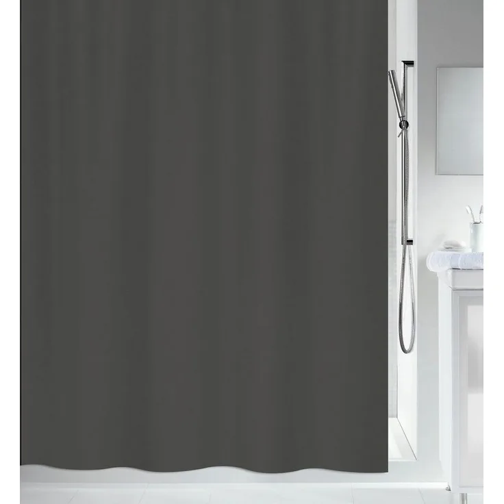 spirella Duschvorhang PRIMO Breite 120 cm, Anti-Schimmel Textil-Duschvorhang, Polyester, 120x200 cm, waschbar