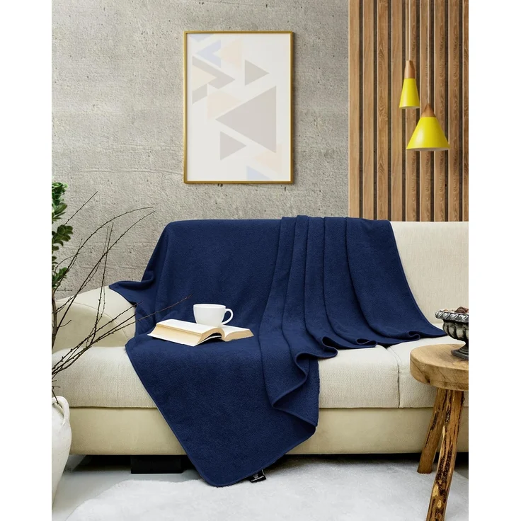 Wohndecke LAYNENBURG Frotteedecke Baumwolle 150x200 cm – Sommer & Sofa, Laynenburg, Baumwolldecke als Sommer, Bett-Überwurf, Couch-Überwurf, Sofa-Decke – Bild 5