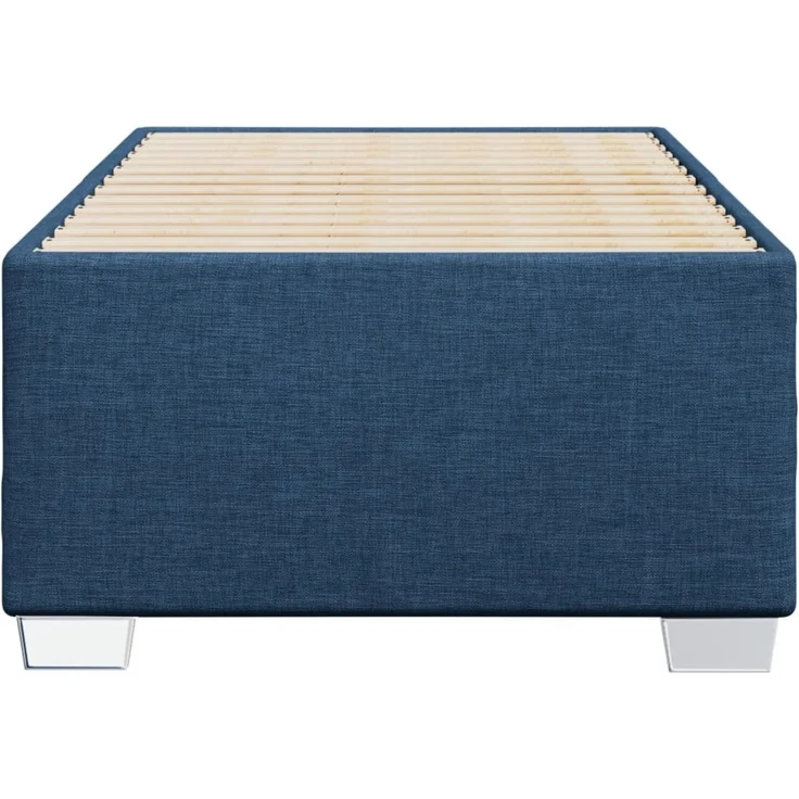 vidaXL Bettgestell ohne Matratze Blau 90x190 cm Stoff 3284442 – Bild 3