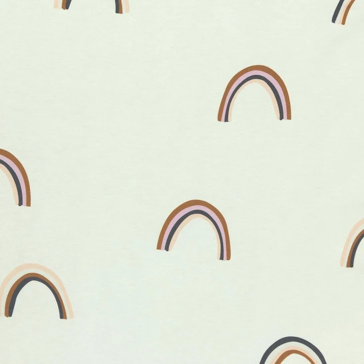 LÄSSIG Kinder Schlafoverall ärmellos 2,5 TOG atmungsaktiv aus Bio Baumwolle/Sleeping Jumper Rainbow Mint, Größe 98/104 – Bild 5