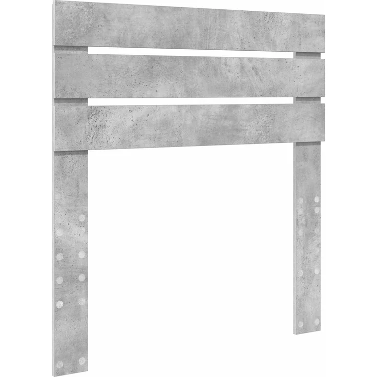 vidaXL Bettrahmen mit Kopfteil Beton 90 x 200 cm Massives Kiefernholz 3411458 – Bild 5