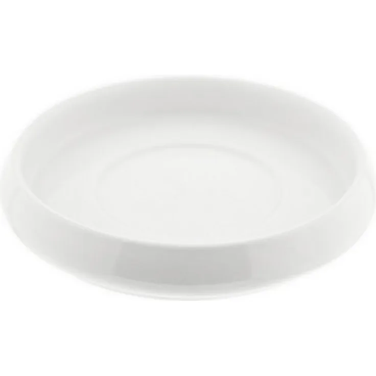 Almina Untertasse Lissa Bonna, 6er Set, hochwertiges Porzellan, 11,5 cm, klassisches Design in Weiß