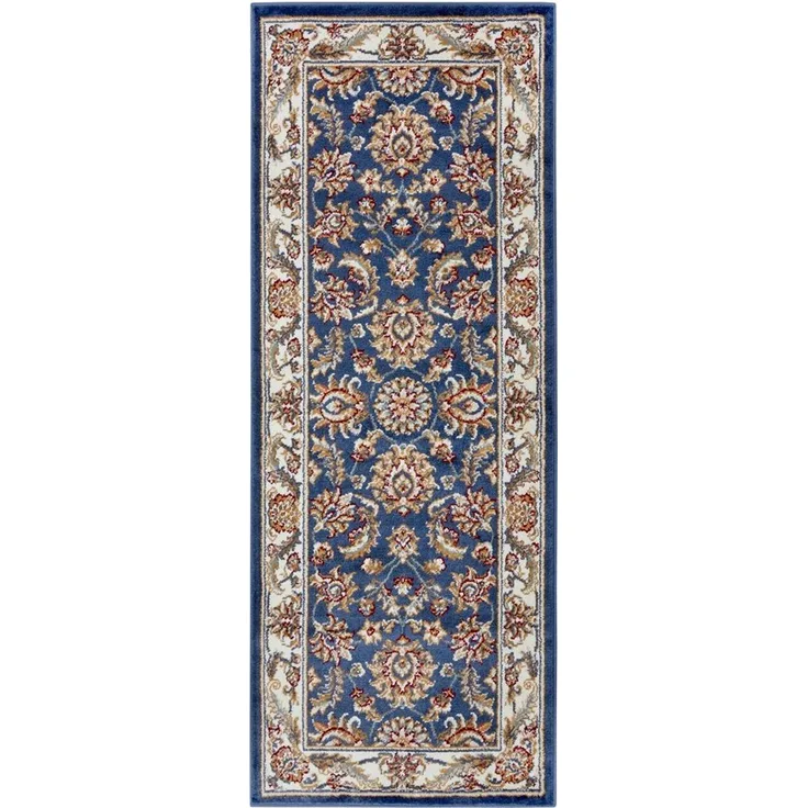 HANSE Home 'Reni' Teppich, rechteckig, Höhe: 8 mm, Orientalisch, Kurzflor, Blau Creme, 80 x 240 cm (Rechteckig)