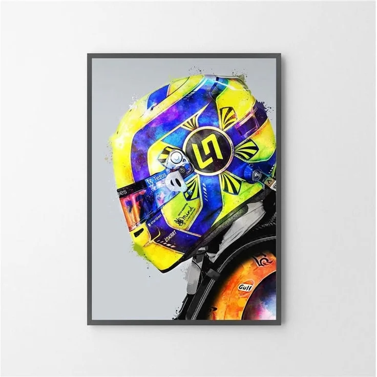 Poster Formel 1 Rennfahrer Helm · Deko Print ohne Rahmen - F / 21x30 cm