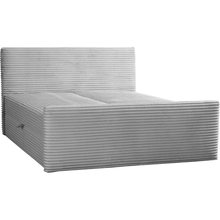 Kaiser Möbel Boxspringbett Trento mit Bettkasten, Topper und Bonellmatratze, VELO Stoff (Komplett-Set (Bettgestell, Matratze, Topper), mit Topper mit Bettkasten antibakterieller Bezug einfache Montage – Bild 4