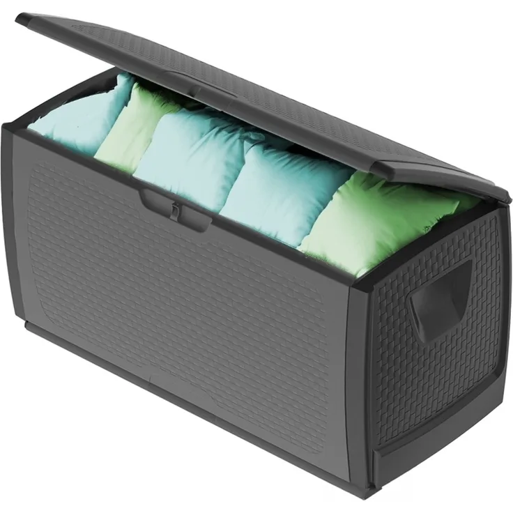 GarPet Gartenbox Gartenbox Wetterfest Outdoor Auflagenbox Wasserdicht Garten Box 430 L