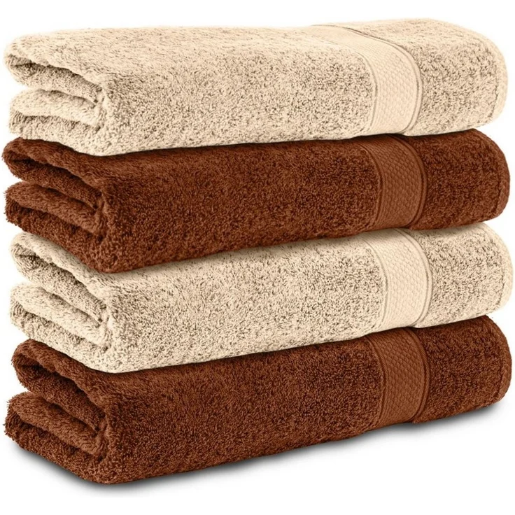 Komfortec Handtuch Set 100% Baumwolle, 470 g/m², Frottee (Set, 4-St), Handtücher 50x100 cm Set, Weich – Bild 1