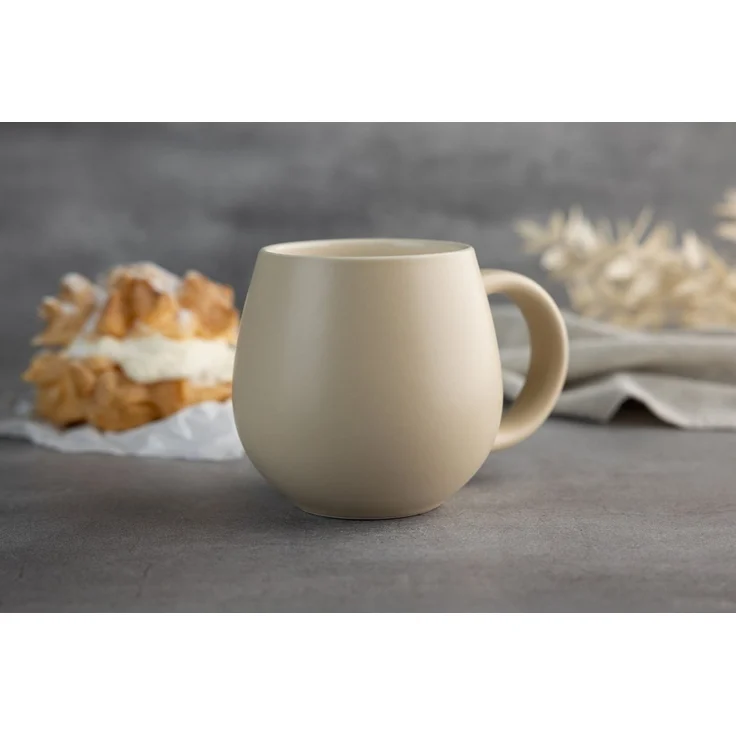 Sallys Tasse Belly Mug, handgemacht aus 400 ml, langer Wärmespeicher durch 100 % Steingut – Bild 1