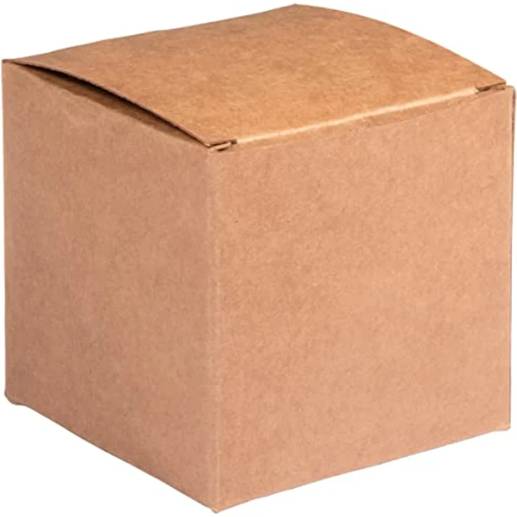 Faltschachtel, FSC Mix Credit, 7,5x7,5x7,5cm, Set 6Stück, kraft – Bild 1