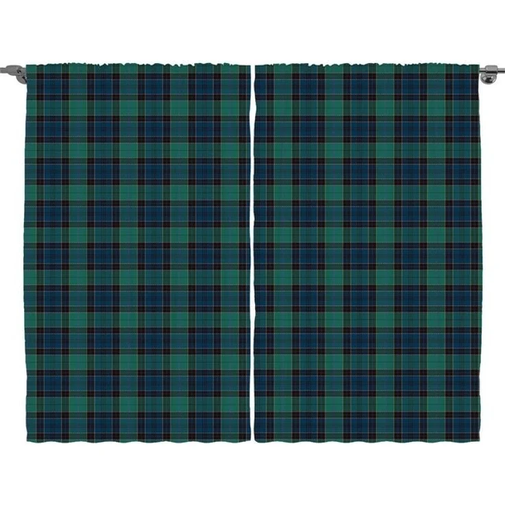Abakuhaus Gardine Schlafzimmer Kräuselband Vorhang mit Schlaufen und Haken, Schottenkaro Scottish Folklore-Muster – Bild 2