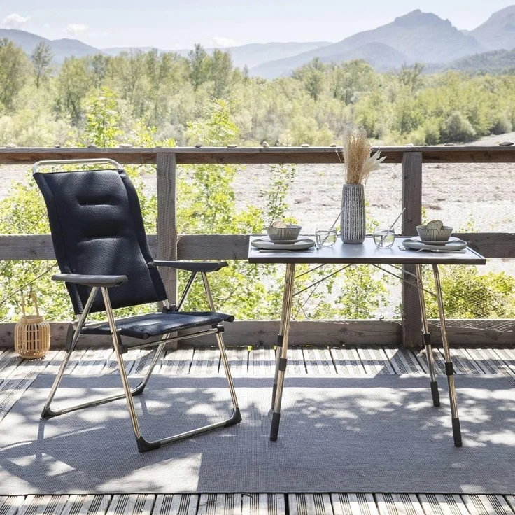 Lafuma Mobilier Kompakter Klappstuhl für unterwegs, Alu Cham, Air Comfort, Anthrazit, LFM2848-6589 – Bild 2