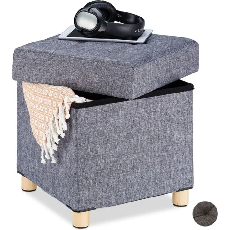 Relaxdays Sitzhocker mit Stauraum