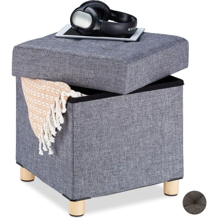 Relaxdays Sitzhocker mit Stauraum – Bild 1