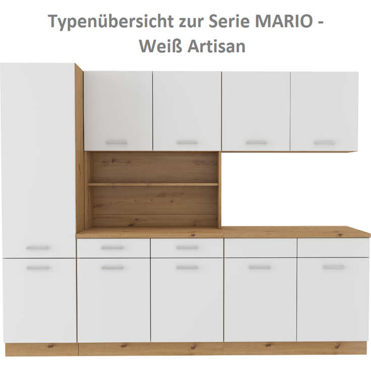 Buffet Küche Mario 100cm Weiß Eiche Artisan – Bild 4