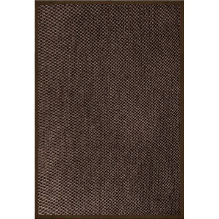 Sisal-Teppich Tiger-Eye | 100% Sisal | Mit Bordüre | Langlebig & strapazierfähig | Dunkelbraun / 160x230 cm / -