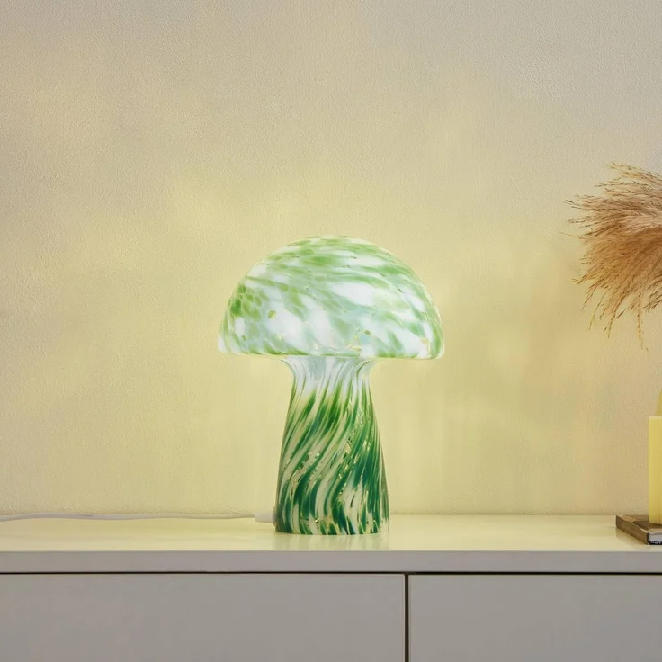 Lindby Tischleuchte Hubi, Glas Grün IP20, 1 x 15 W LED – Bild 3