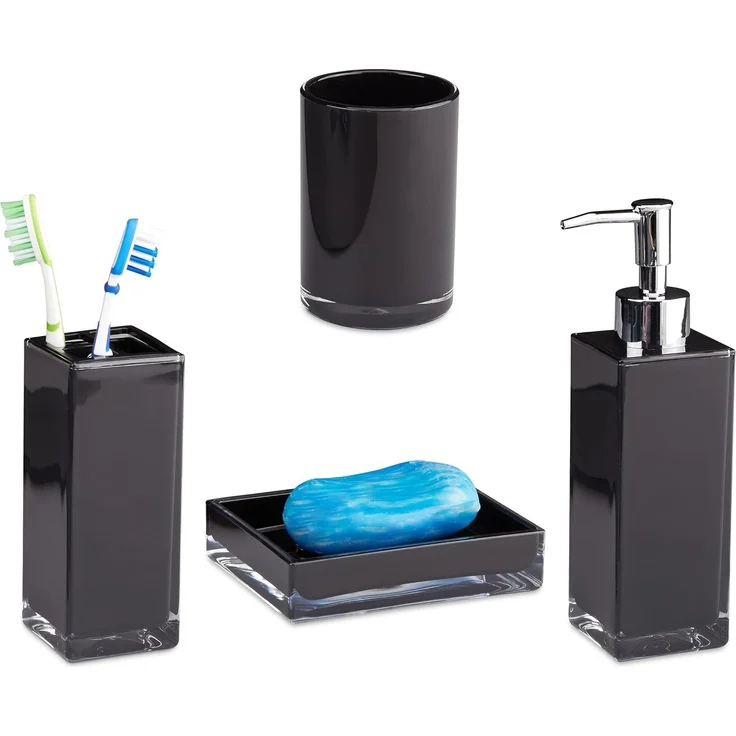 Relaxdays Badaccessoires Set 4-teilig – Bild 1