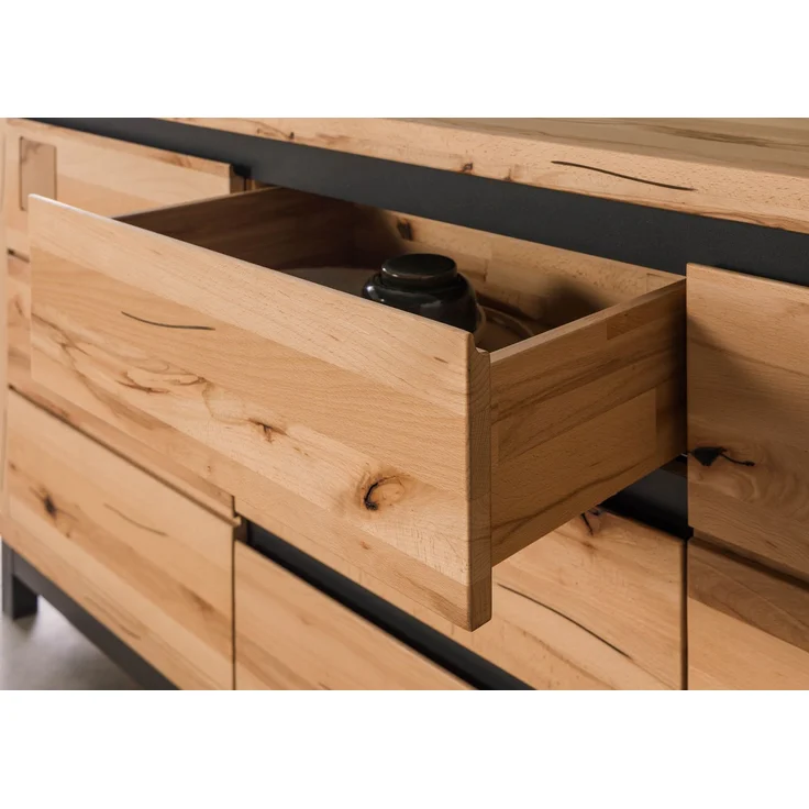 Sideboard Kernbuche 175 x 45 x 85 natur geölt VILLANDERS #109 – Bild 5