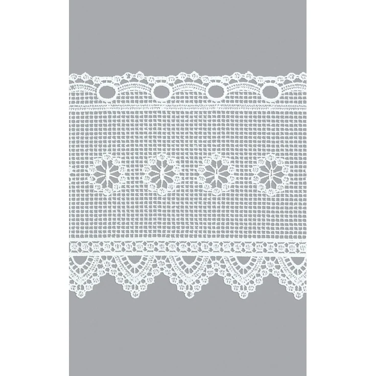 Scheibengardine Lysel - Rustika (Bx H) 40cm * 23cm Weiß/weiß – Bild 3