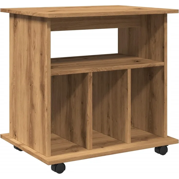 vidaXL Rollcontainer Artisan-Eiche 60x45x60 cm Holzwerkstoff 856663