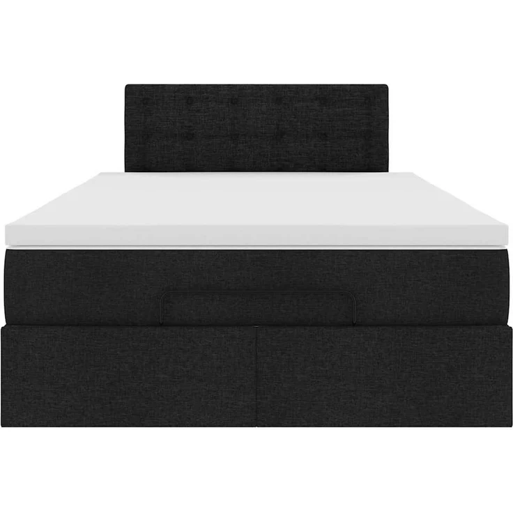 vidaXL Ottoman-Bett mit Matratze Schwarz 120x200 cm Stoff 3311617 – Bild 5