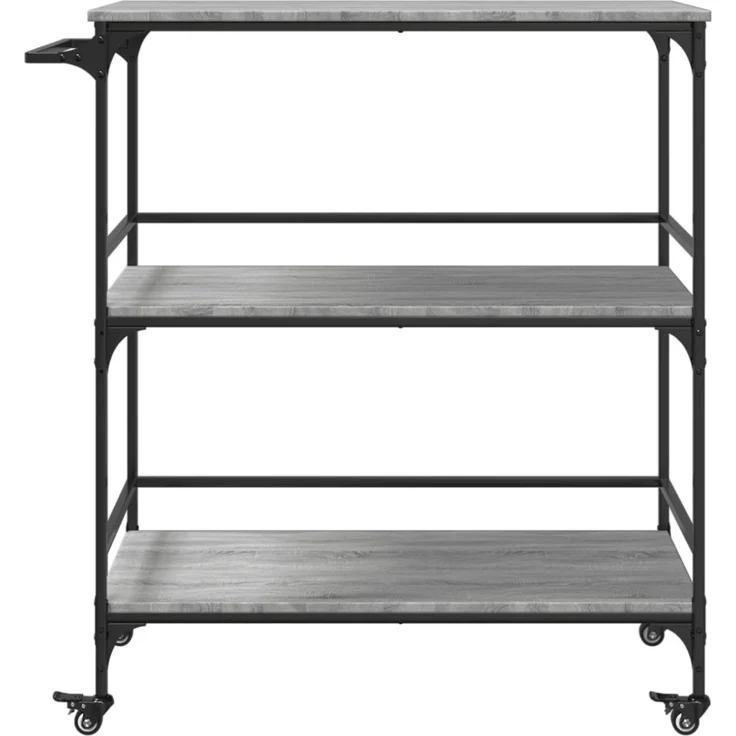 vidaXL Küchenwagen Grau Sonoma 100,5x50x105 cm Holzwerkstoff 842334 – Bild 2