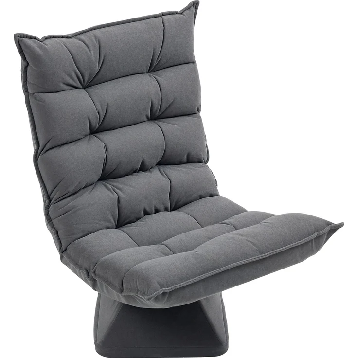 MELAYR, Relaxsessel Lesesessel, drehbar, 62 cm x 70 cm x 95 cm, Grau – Bild 2