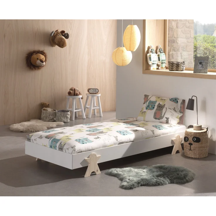 Stapelbett Karlene 204x94x28 Kinderbett MDF Weiß – Bild 3