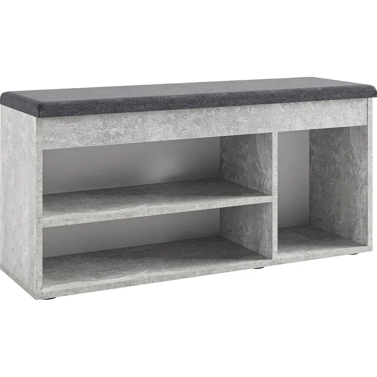 KOMTO Schuhbank Mit Sitzfläche Schuhregal Bank mit Stauraum Schuhschrank mit Sitzbank, für 6 bis 8 Paar, Spanplatte, Sofia 100 x 48 x 32 cm – Bild 9