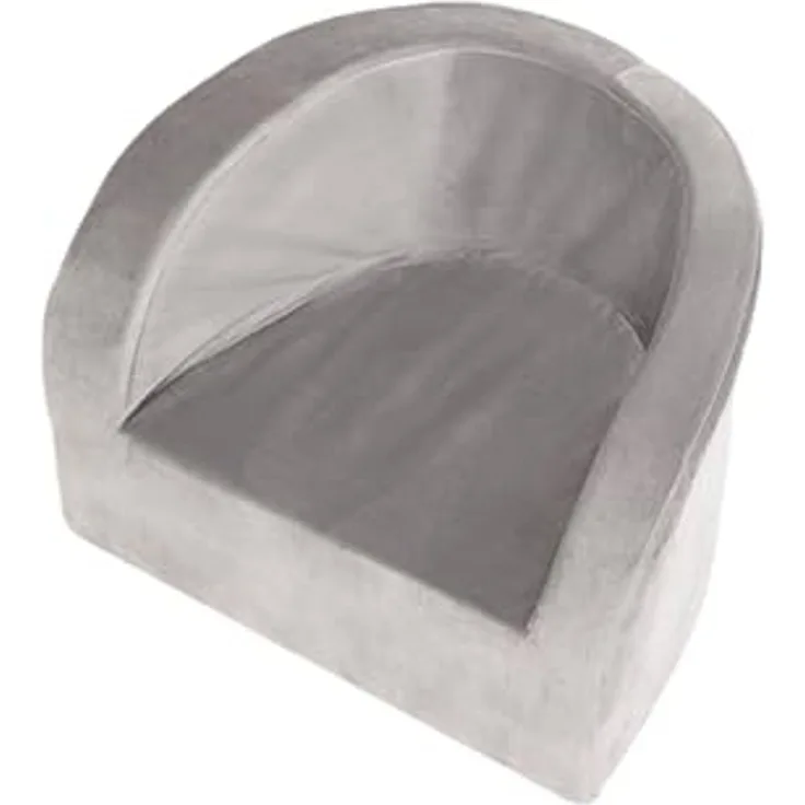 MISIOO Velvet Kindersessel - Sessel aus Schaumstoff - Samt Kindersofa - Kinderzimmer Möbel - Kindermöbel - Elegant Mini-Sessel - Licht Kinderstuhl - Grau