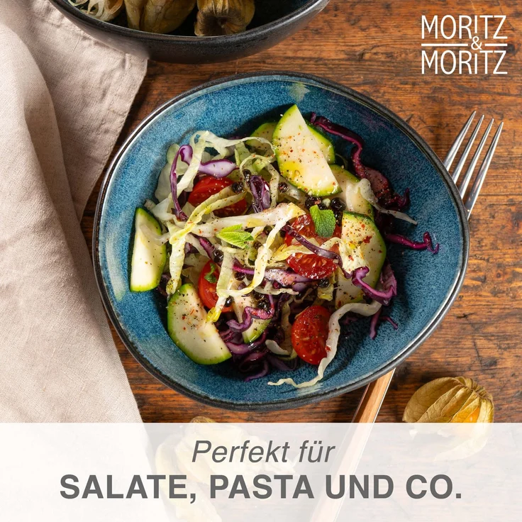 Moritz & Moritz ORGANIC 6 tlg. reaktiv blau Müslibowl Set – Bild 5
