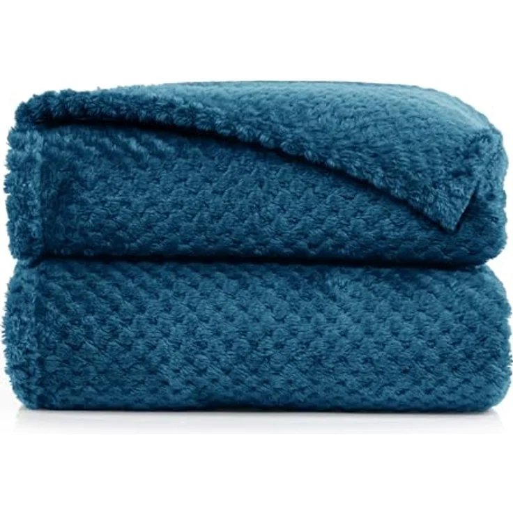 DecoKing Kuscheldecke 220x240 cm Indigoblau Decke Microfaser Wohndecke Tagesdecke Fleece weich sanft kuschelig skandinavischer Stil dunkelblau Henry – Bild 2