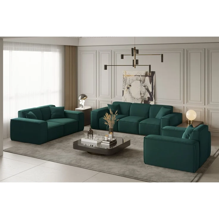 Sessel Designersessel CELES in Stoff Opera Velvet Opalgrün – Bild 2