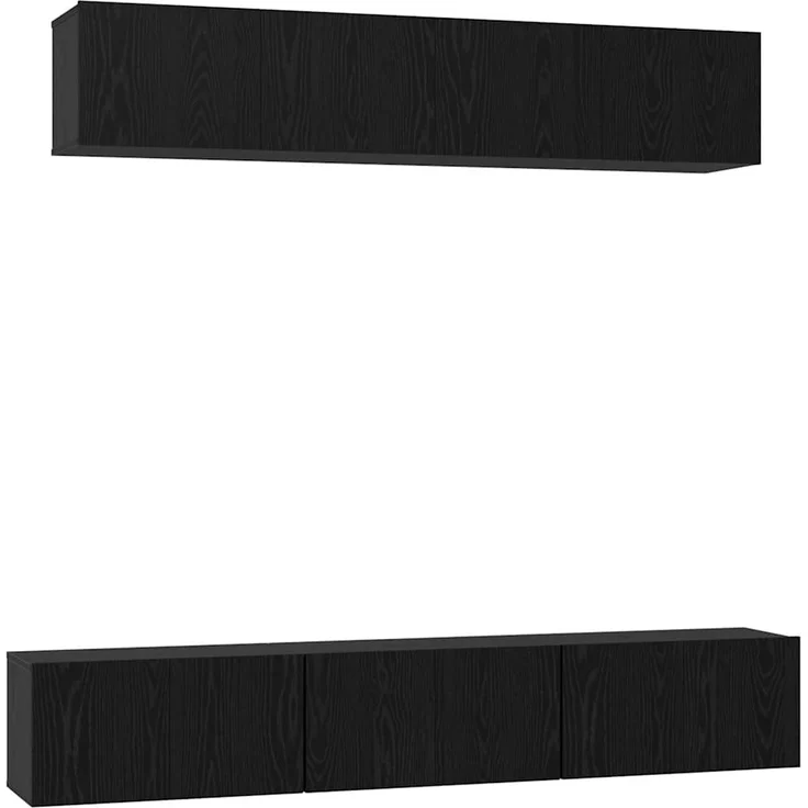 vidaXL TV-Schrankset 5 pcs Schwarz Eichen-Optik Holzwerkstoff 3393406 – Bild 1