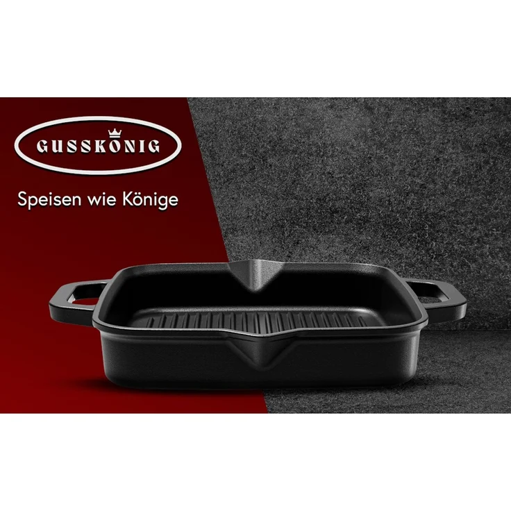 Grill-Feuerpfanne 30 cm aus Gusseisen mit 2 Henkeln – vorgebrannt, hitzebeständig bis 300 °C, für Induktion & Grill inkl. Ringreiniger – Bild 9