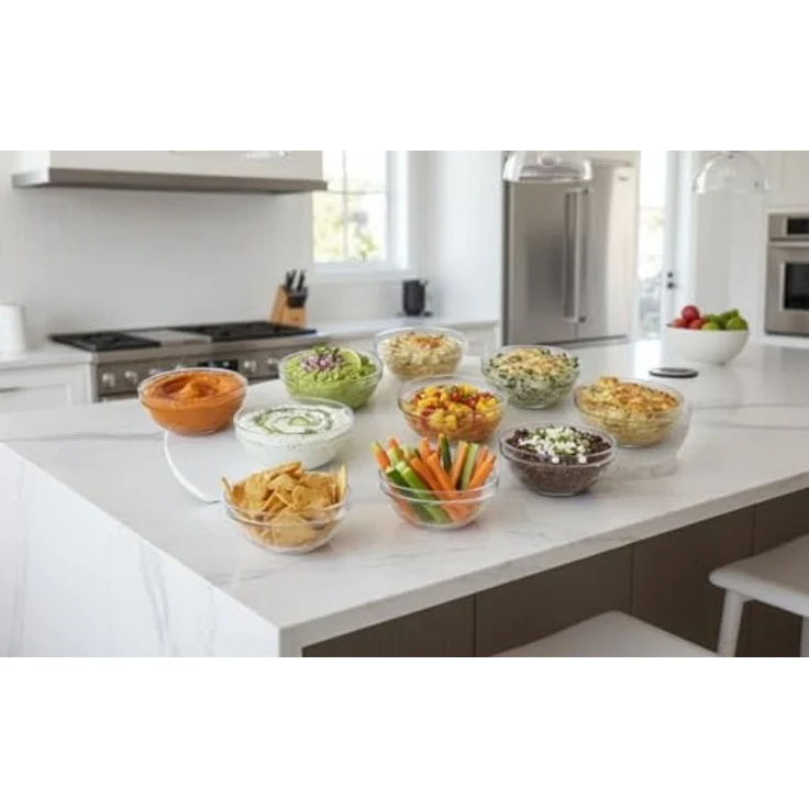 Provance Dipschale Dipschalen Schüsseln aus Glas Ø 9cm 12cm Glasschälchen für Dips, (Set, 12-tlg), spülmaschinengeeignet – Bild 4