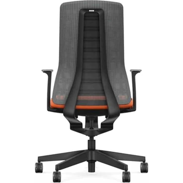 Interstuhl Bürostuhl Pure Active Edition, ergonomische Smart-Spring Technologie, 4D-Armlehne, Anthrazit | Orange, Made in Germany – Bild 2