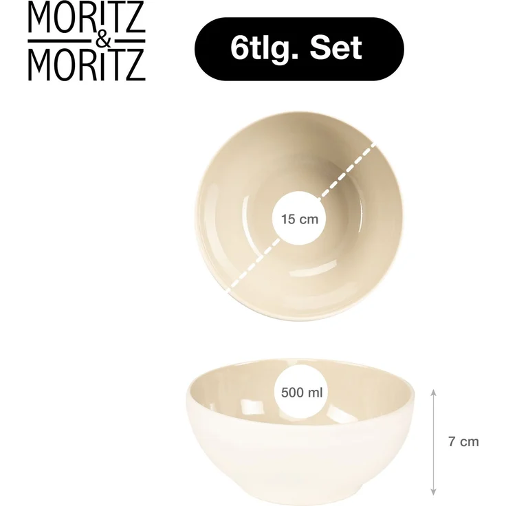 Moritz & Moritz CAVO Müslibowl 6er Pack - Sand – Bild 2