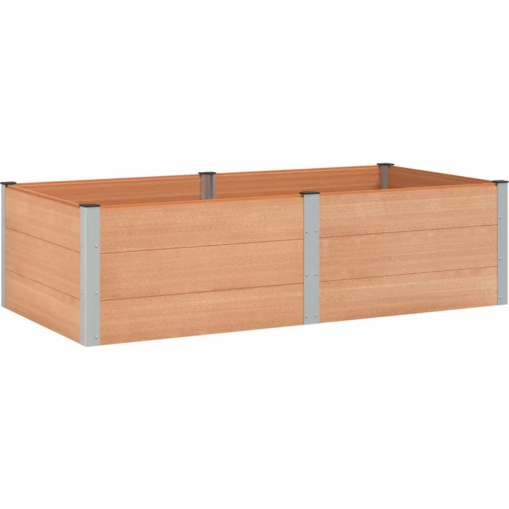 vidaXL Hochbeet Braun 200 x 100 x 54 cm WPC und Aluminium 42039006 – Bild 2